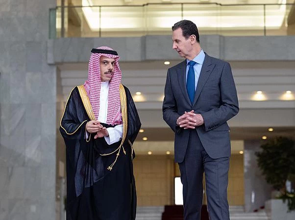 رئيس جمهورية سوريا يستقبل سمو وزير الخارجية