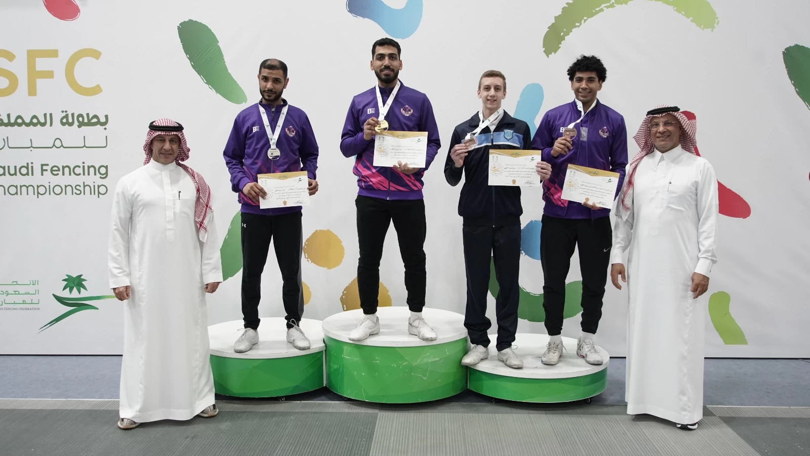 الصبان يتوج أبطال الجولة الذهبية في بطولة المملكة للمبارزة