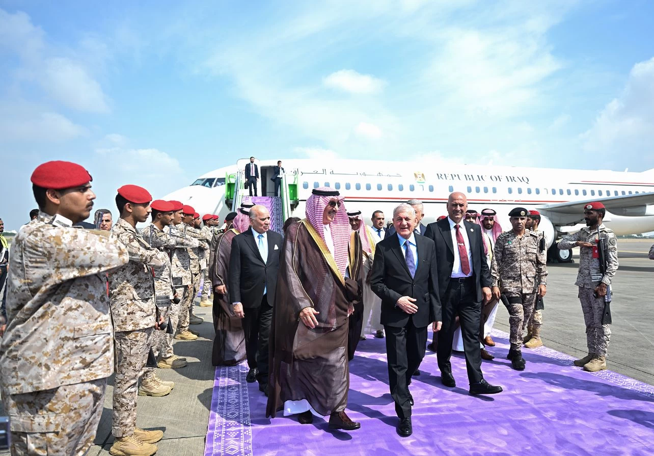 رئيس جمهورية العراق يصل جازان