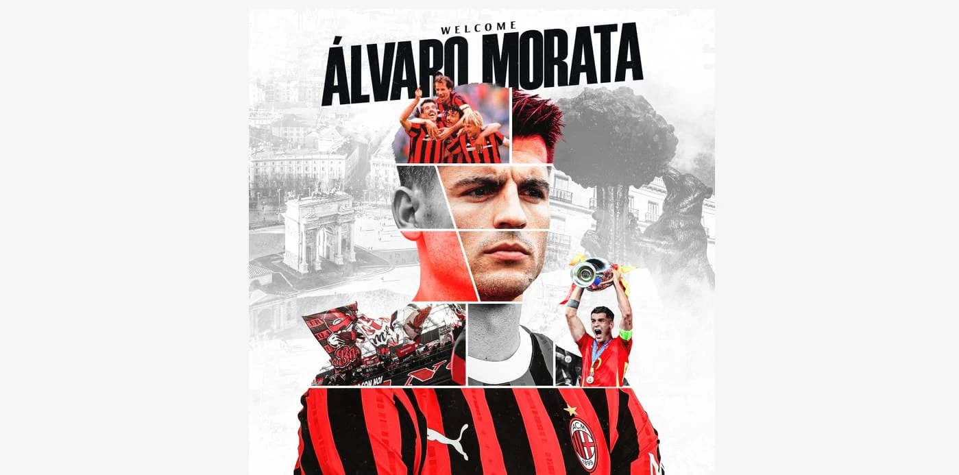 الميلان يعلن التعاقد مع الفارو موراتا قادماً من اتلتيكو مدريد 