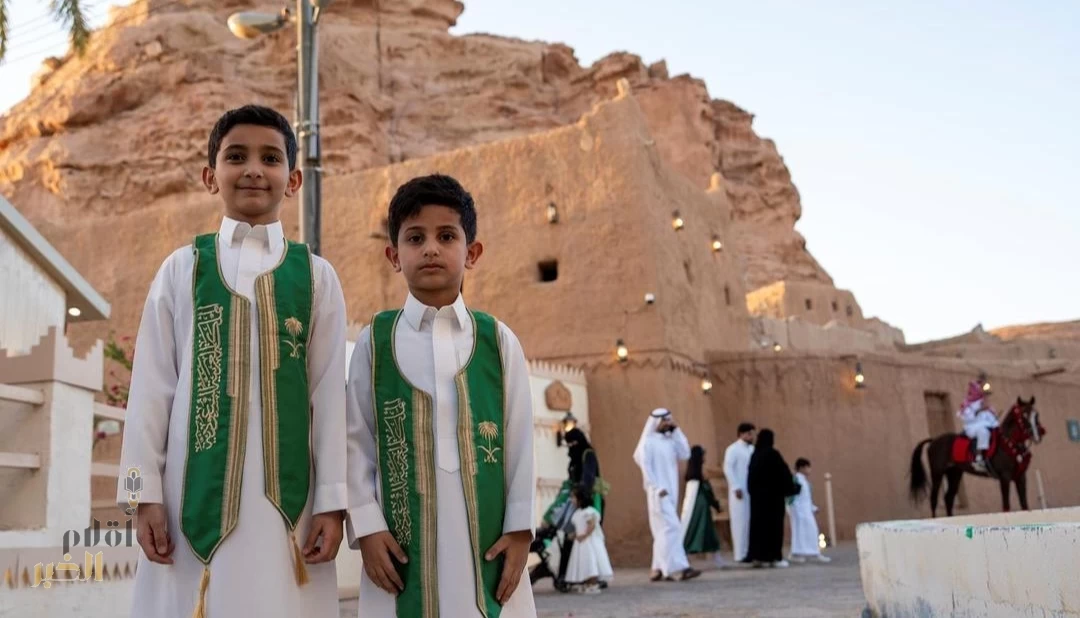 أطفال الجوف يستمتعون بأجواء احتفالات اليوم الوطني