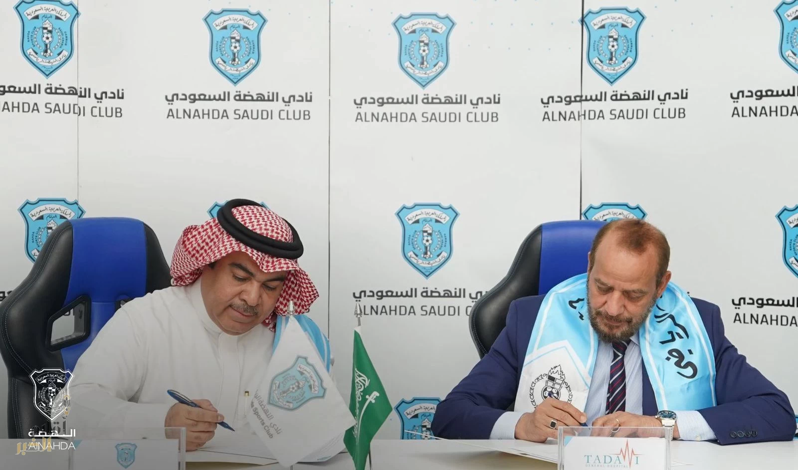 نادي النهضة يوقع اتفاقية رعاية طبية مع مستشفى تداوي العام للموسم الرياضي 2025 – 2026