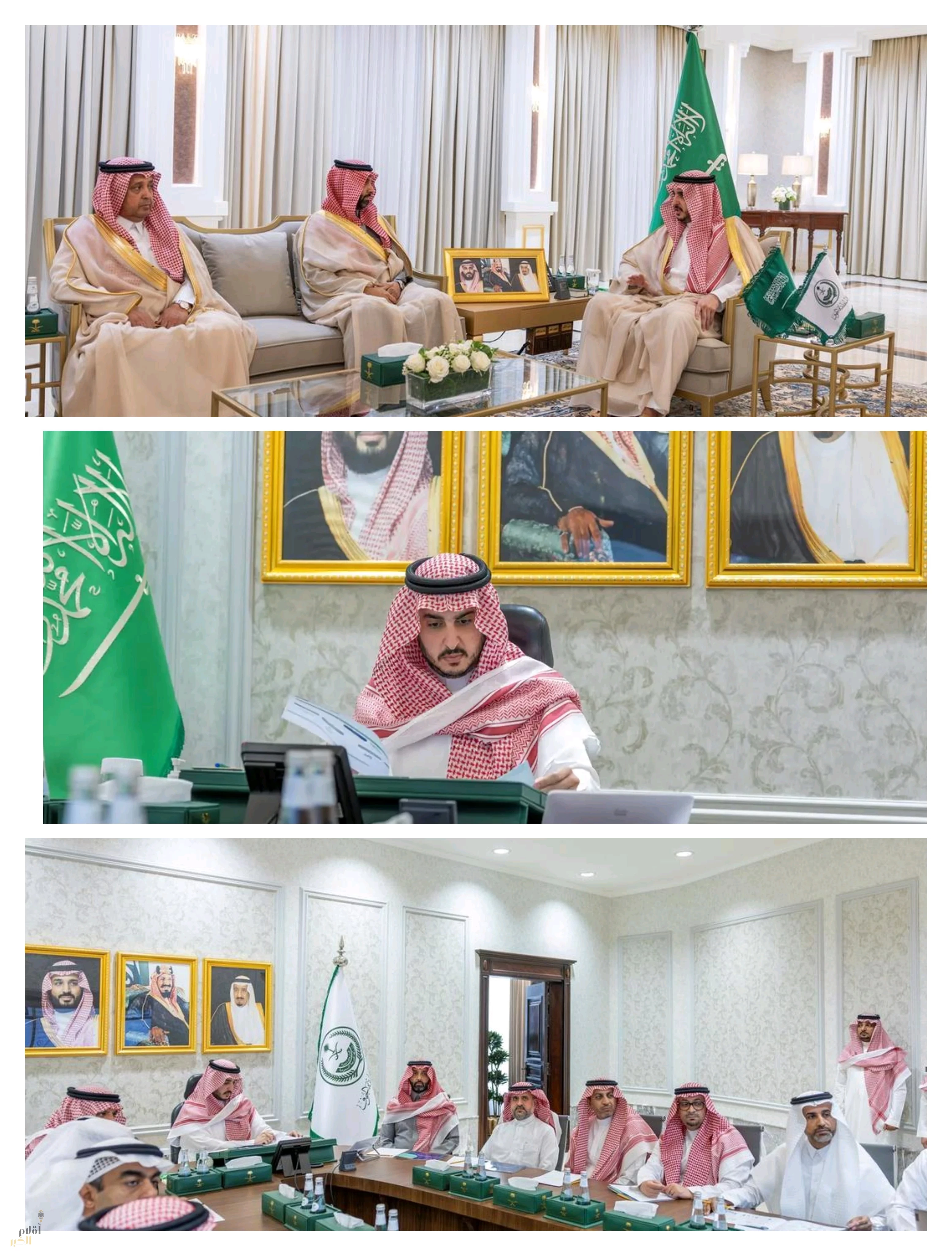 أمير الجوف يستقبل الرئيس التنفيذي لشركة تطوير القابضة ومدير التعليم بالمنطقة