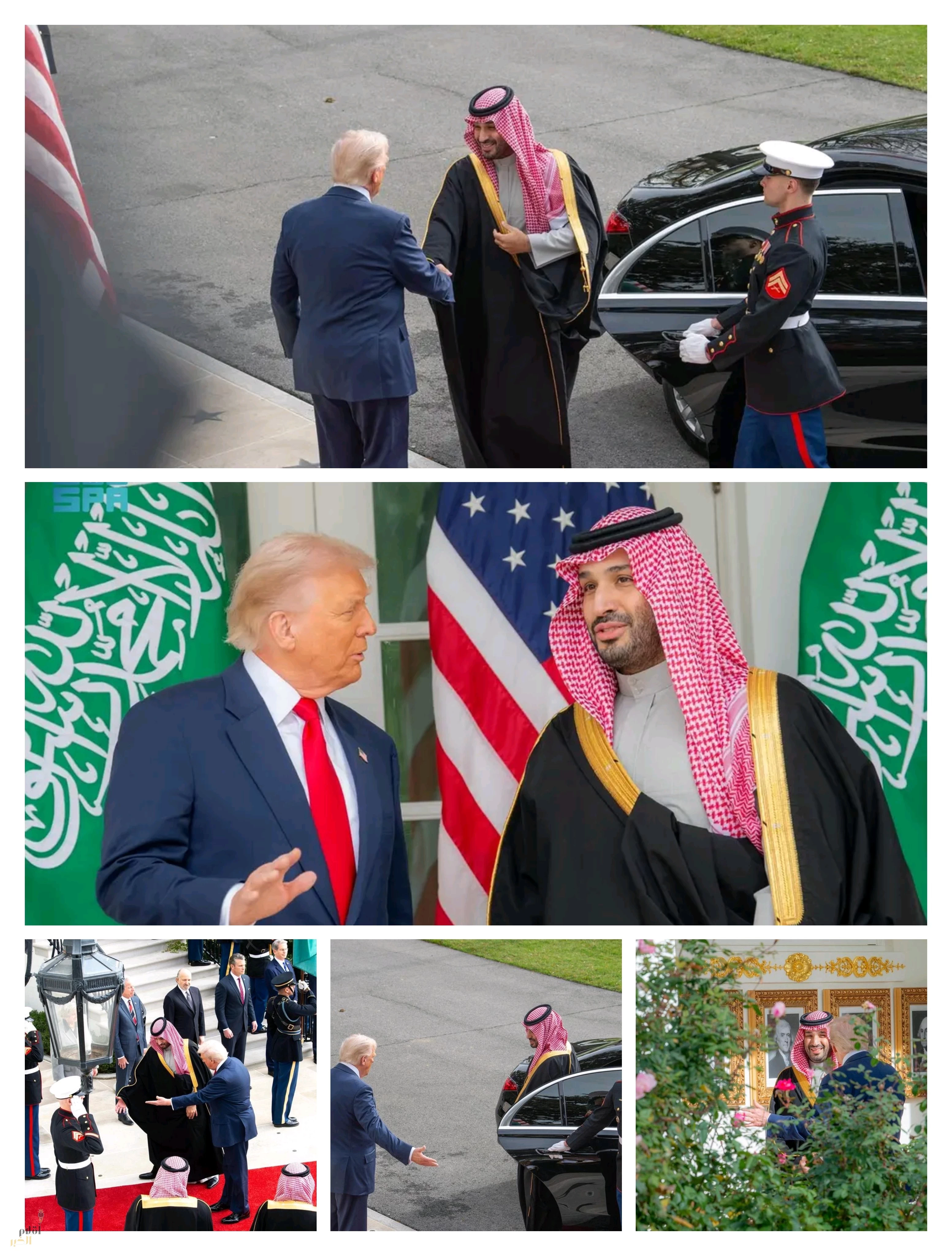 رئيس الولايات المتحدة الأمريكية يستقبل سمو ولي العهد في البيت الأبيض ويرأسان القمة السعودية الأمريكية