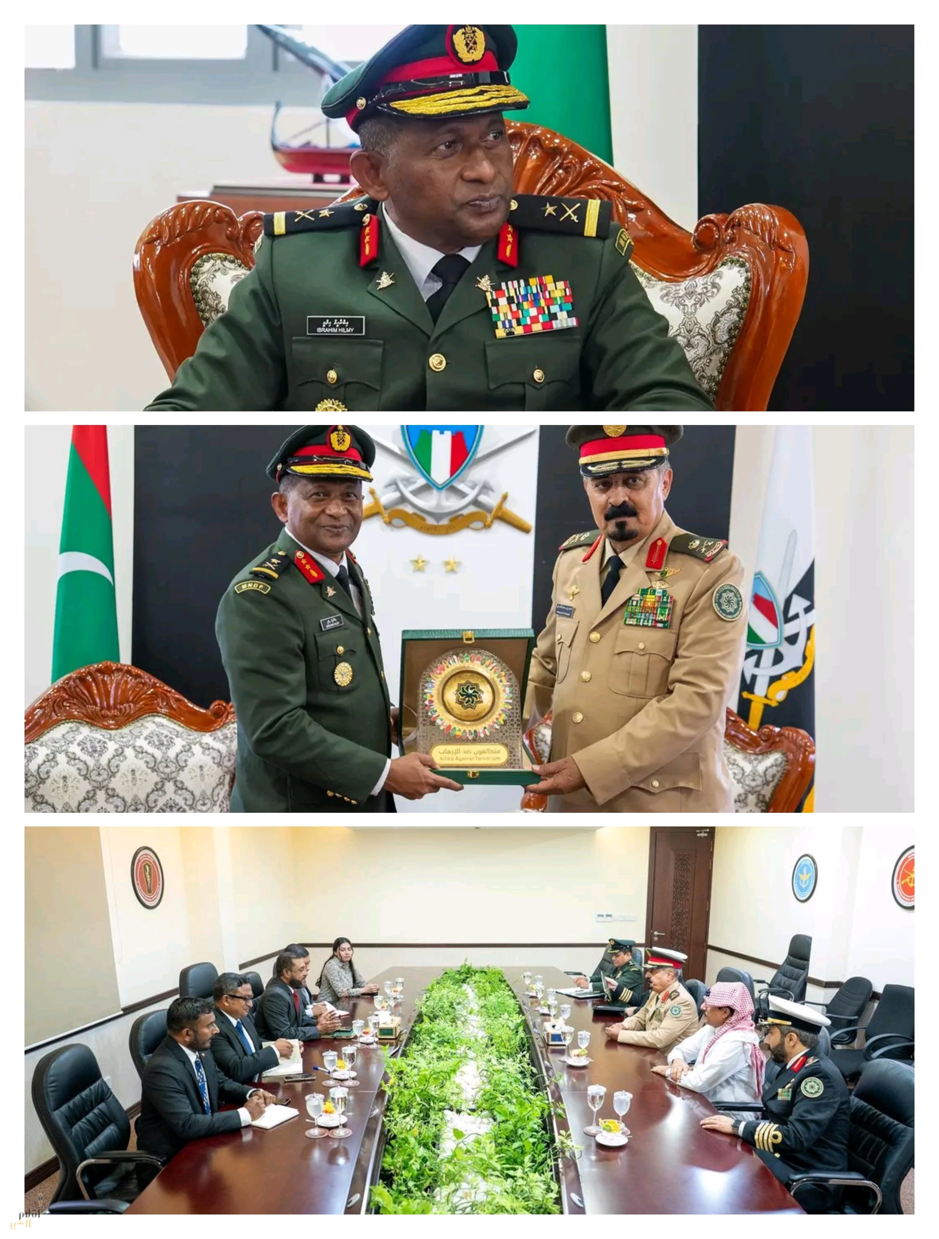 الأمين العام للتحالف الإسلامي يلتقي قائد قوة الدفاع المالديفية