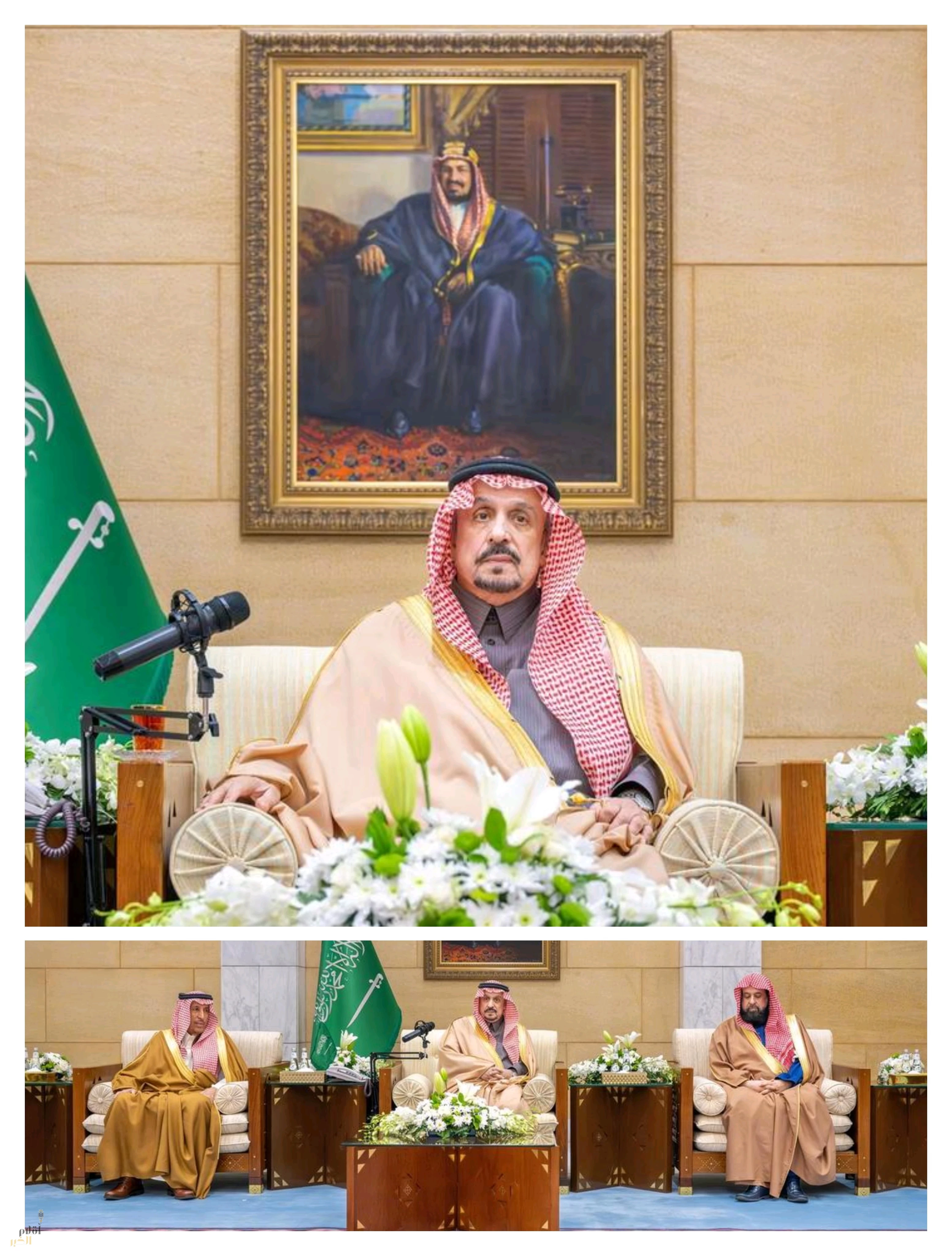 أمير منطقة الرياض يستقبل محافظ الدرعية والرئيس العام لهيئة الأمر بالمعروف