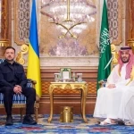 سمو ولي العهد يلتقي رئيس أوكرانيا