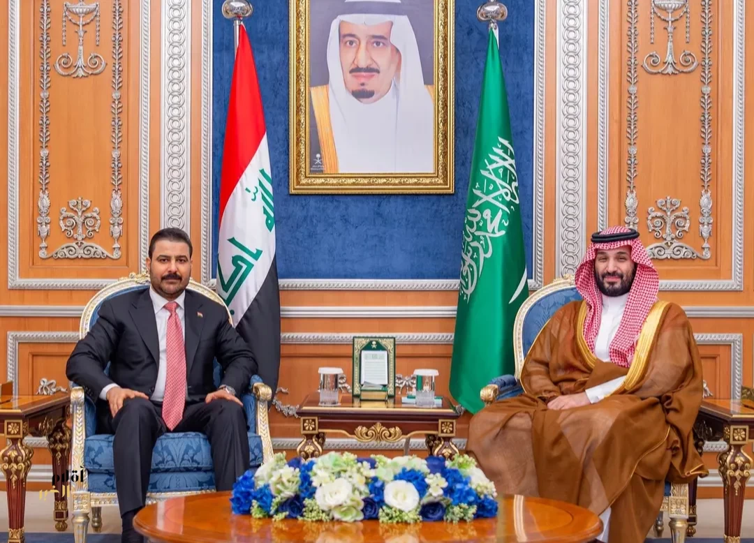 سمو ولي العهد يستقبل رئيس وزراء جمهورية العراق