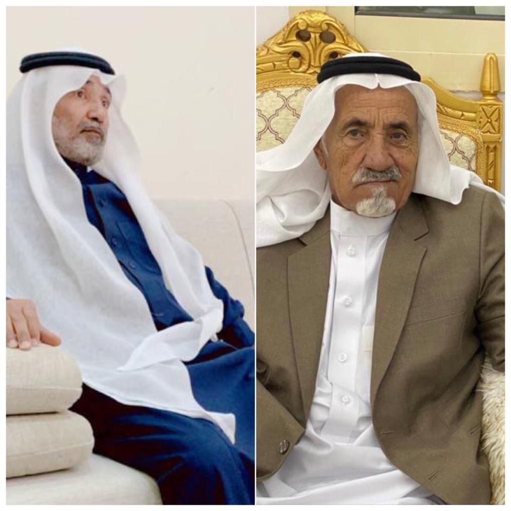 عبدالله بن مبارك وابناءه يتلقون التعازي في وفاة ابنهم غرم الله الزهراني