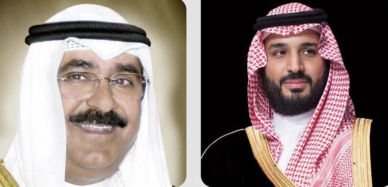 سمو ولي العهد يجري اتصالاً هاتفياً بسمو ولي عهد دولة الكويت اطمأن خلاله على صحته