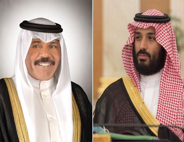 سمو ولي العهد يتلقى اتصالاً هاتفياً من سمو ولي عهد دولة الكويت