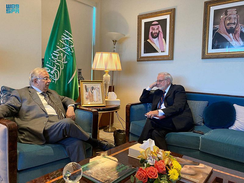 السفير المعلمي يلتقي بكبير مستشاري الوفد الأمريكي الدائم لدى الأمم المتحدة