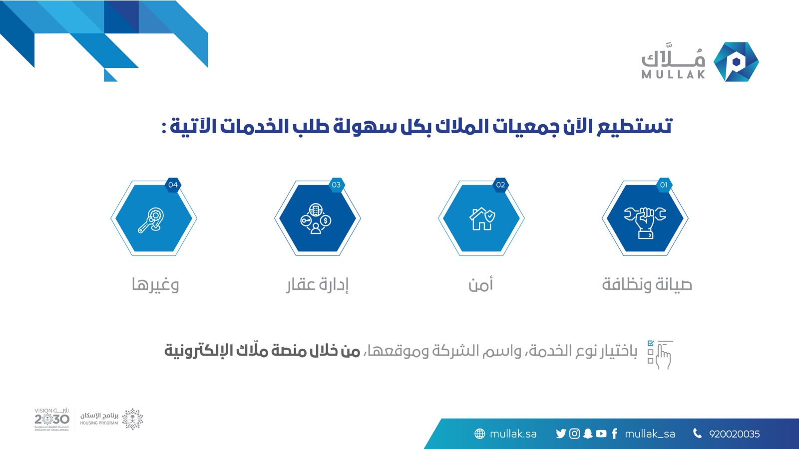 تسهيلًا للحصول على الخدمات "مُلّاك" يعلن عن اتاحة "استعراض خدمات مديري العقار والشركات"