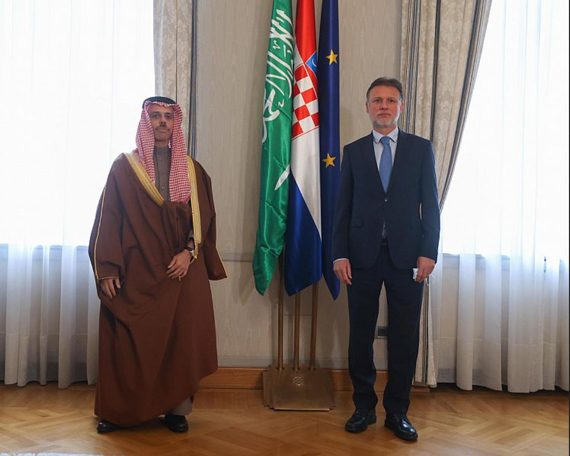 سمو وزير الخارجية يلتقي برئيس البرلمان الكرواتي