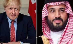 سمو ولي العهد يتلقى اتصالاً هاتفياً من رئيس الوزراء البريطاني