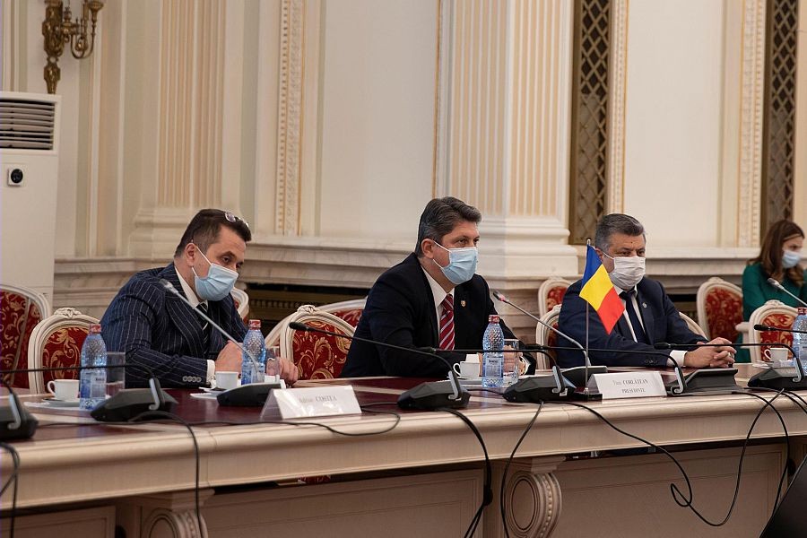 نائب وزير الخارجية يلتقي بعضو مجلس الشيوخ الروماني رئيس لجنة السياسة الخارجية