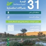 "مركز الغطاء النباتي" يطرح 31 فرصة تنمية مستدامة بشراكات استثمارية في منطقة الرياض