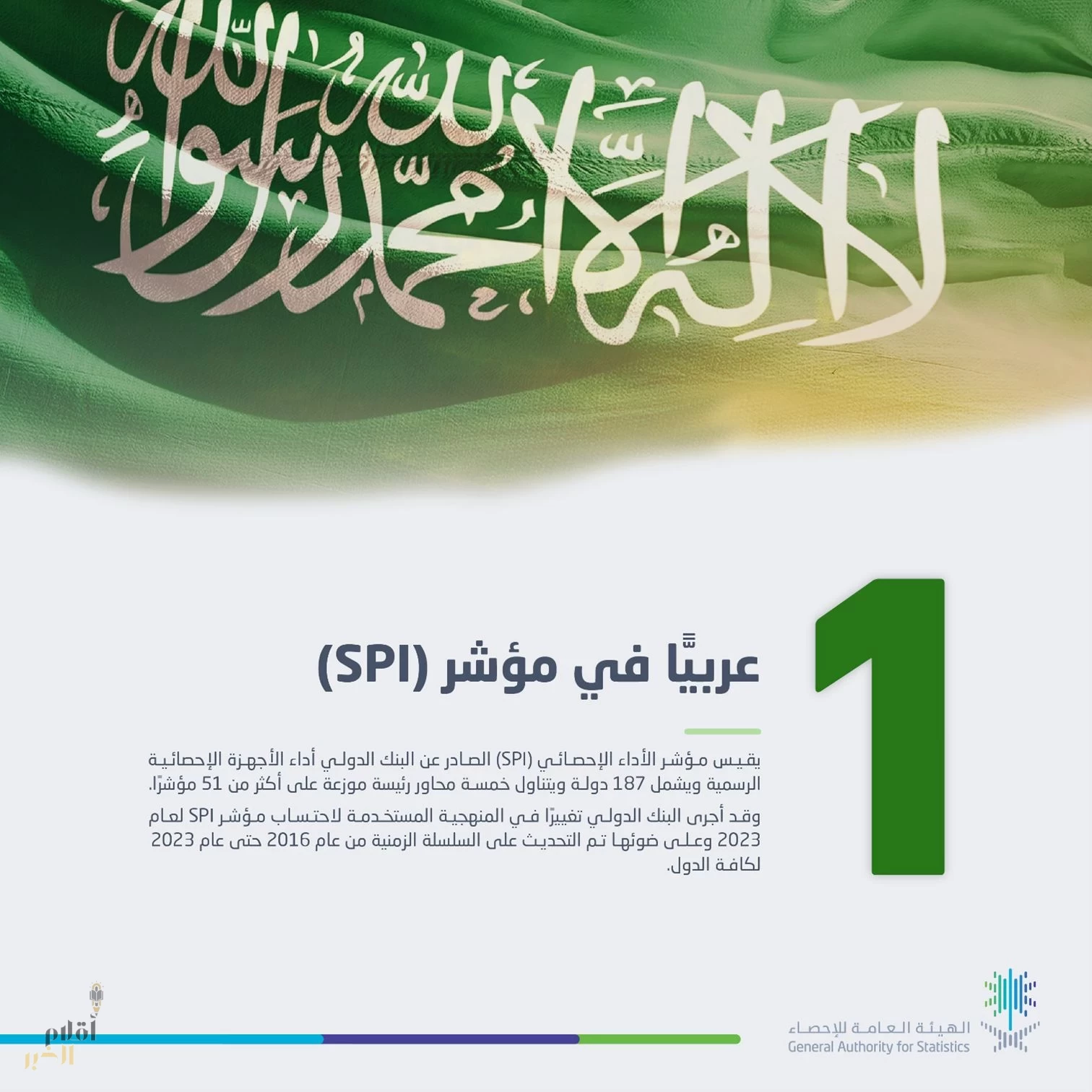 المملكة هي الأولى عربيًّا في مؤشر الأداء الإحصائي في عام 2023م