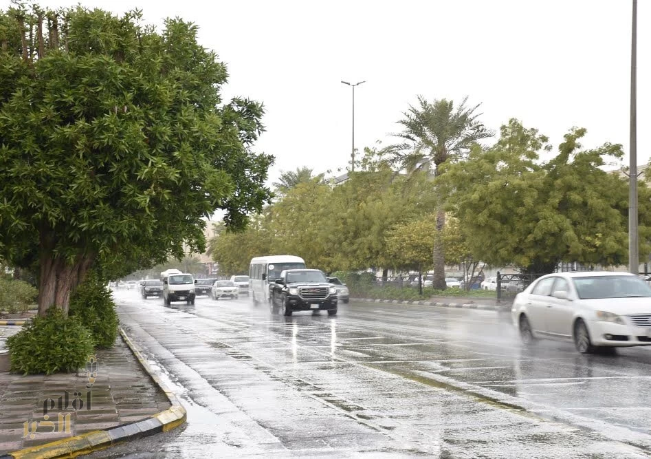 هطول أمطار رعدية مصحوبة بزخات البرد على عدة مناطق في المملكة