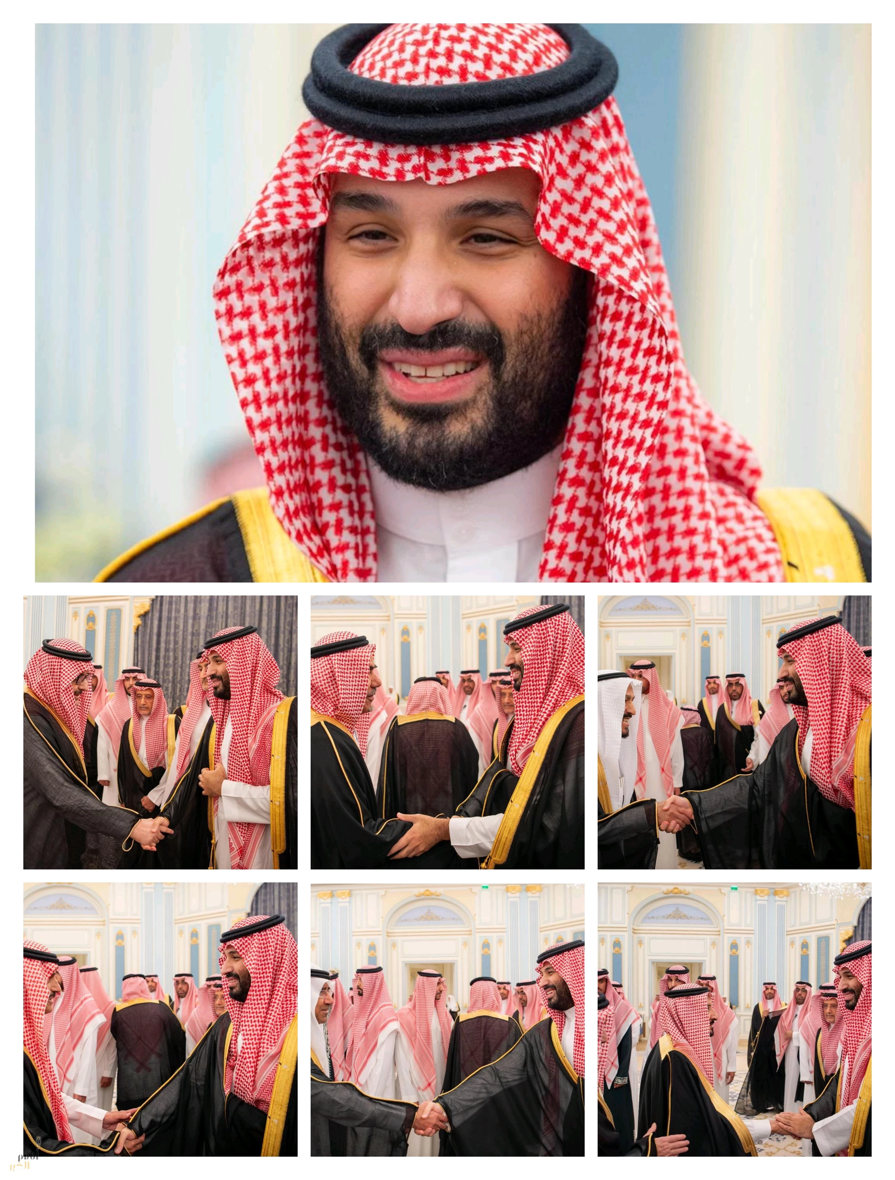 سمو ولي العهد يستقبل أصحاب السمو الأمراء والفضيلة العلماء والمعالي الوزراء وجمعًا من المواطنين الذين قدموا للسلام على سموه