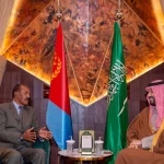 سمو ولي العهد يلتقي رئيس دولة إريتريا