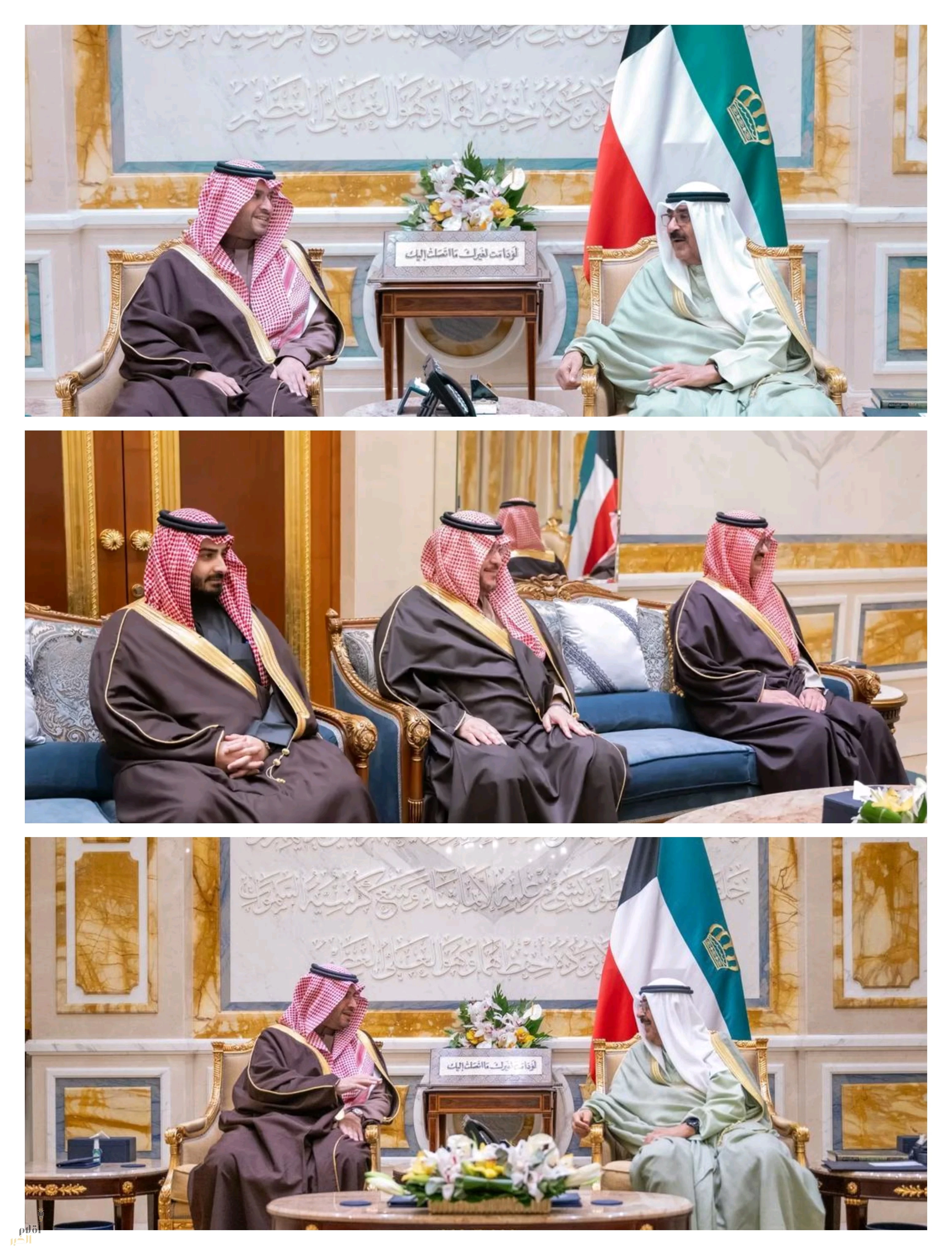 سمو أمير دولة الكويت يستقبل سمو الأمير تركي بن محمد بن فهد