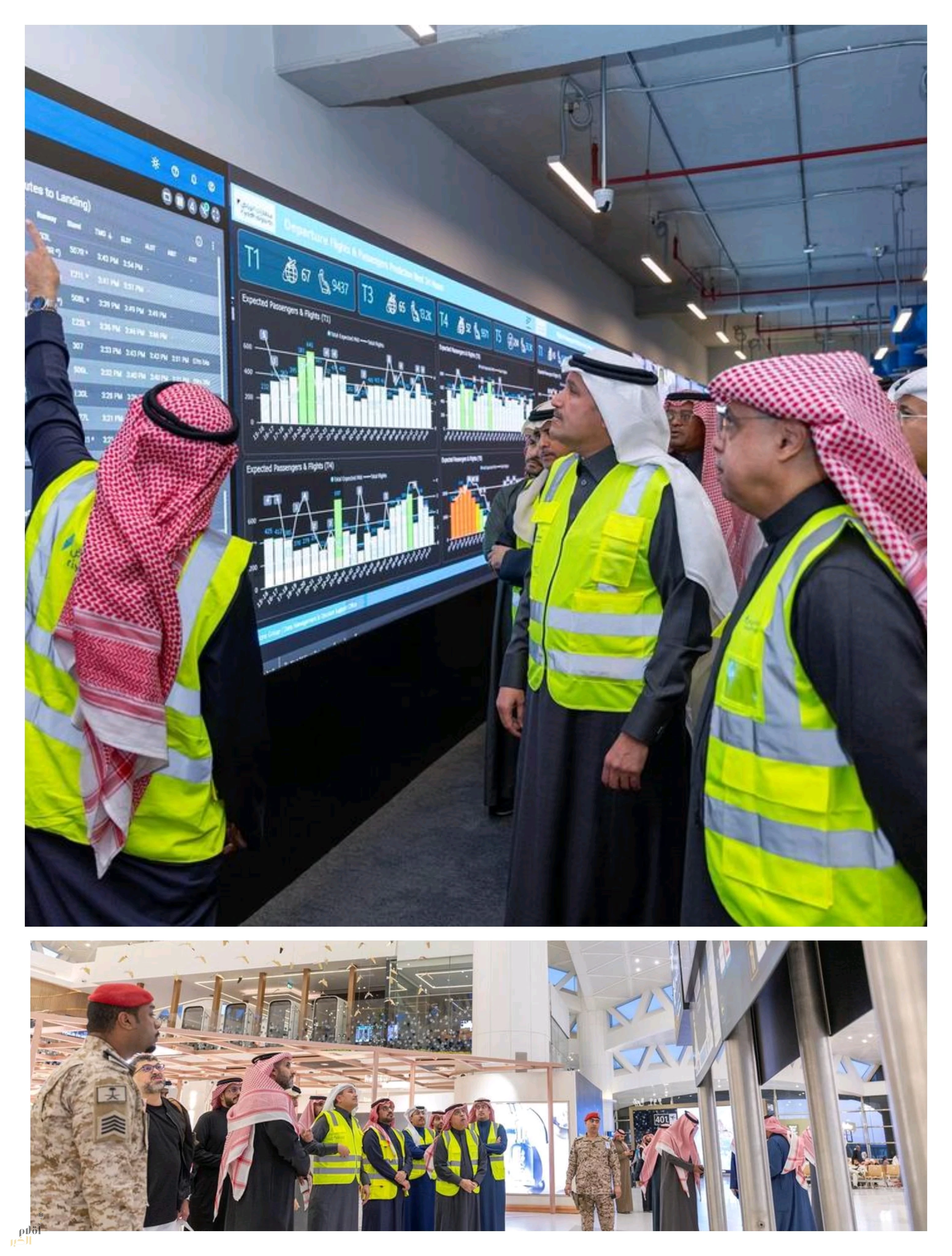 الجاسر يقف على حركة السفر وسير العمليات التشغيلية في مطار الملك خالد الدولي بالرياض