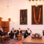 سمو ولي العهد يستقبل سمو ولي عهد مملكة البحرين