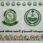 دوريات الأفواج الأمنية بمنطقة عسير تقبض على مخالفَيْن لنظام أمن الحدود لتهريبهما 14كلجم من القات المخدر 