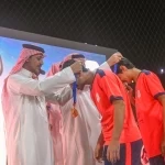 وكيل إمارة جازان يتوج فريق البيرق ببطولة الحزم الرمضانية في الداير