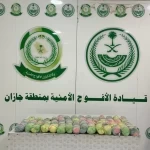 دوريات الأفواج الأمنية بمنطقة جازان تقبض على شخص لترويجه 13 كلجم من القات المخدر