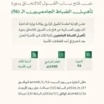منصة أبشر توظيف تستقبل طلبات الالتحاق بدورة الضباط الجامعيين الـ56