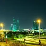 مملكة البحرين تزدان باللون الأخضر احتفاءً باليوم الوطني السعودي