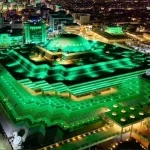 مبنى وزارة الداخلية يكتسي باللون الأخضر احتفاءً باليوم الوطني السعودي