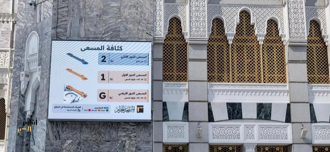 خدمة رقمية تُمكّن ضيوف الرحمن من التعرّف على كثافة المطاف والمسعى واختيار الأوقات الأقل ازدحامًا