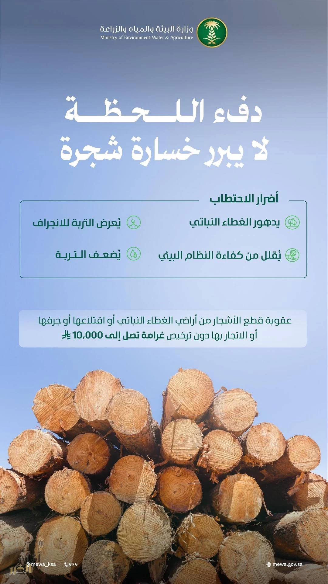 "البيئة" تدعو لحماية الغطاء النباتي والموارد الطبيعية لتعزيز التوازن البيئي في المملكة