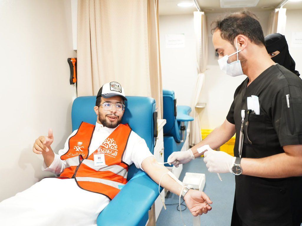 صحة الحدود الشمالية تشارك في مبادرة " دمك حياة"