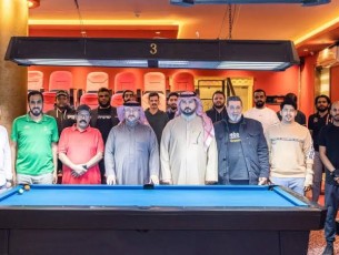 الشمري يفتتح صالة نادي النهضة للبلياردو والسنوكر